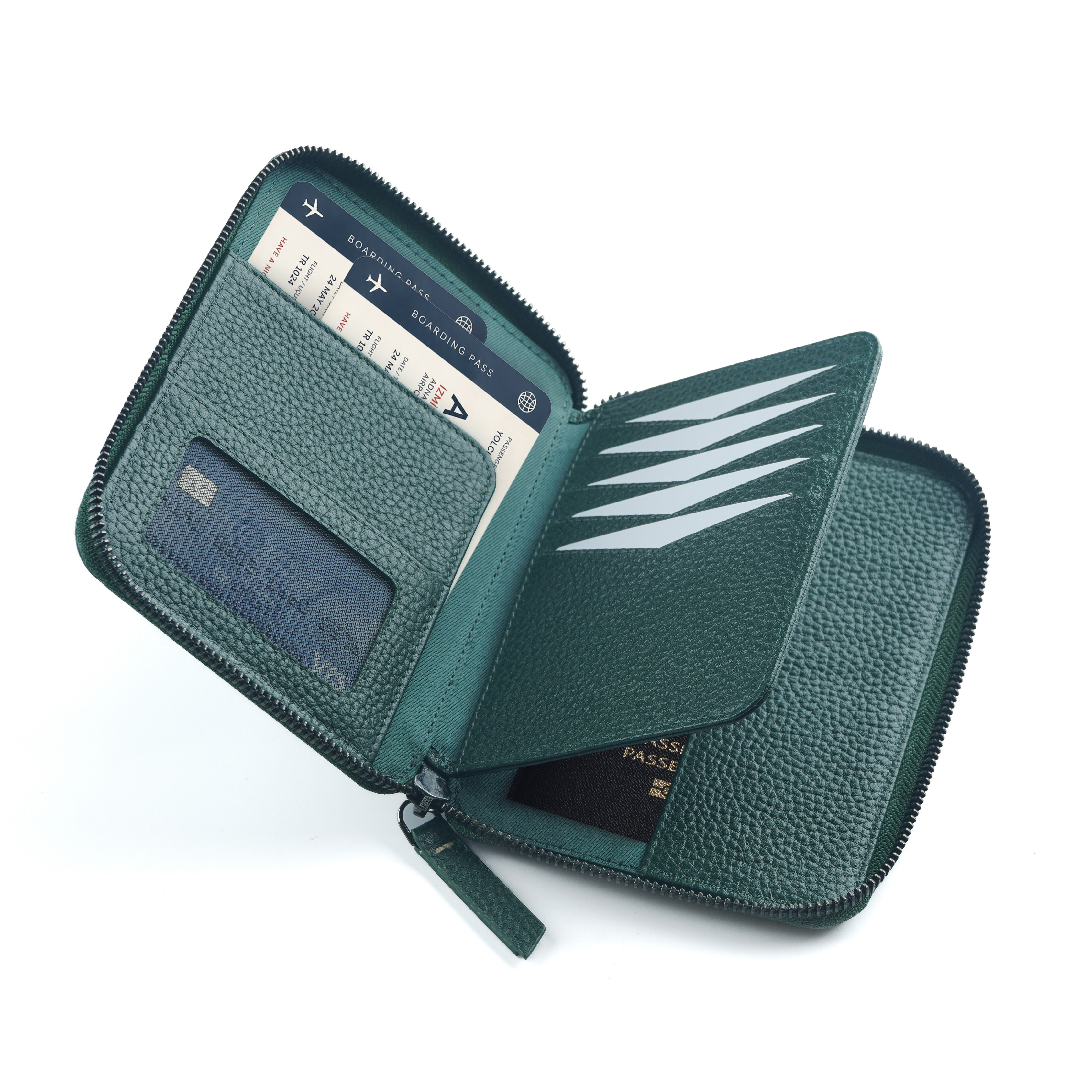 Atlas Forest Green Passport Wallet
