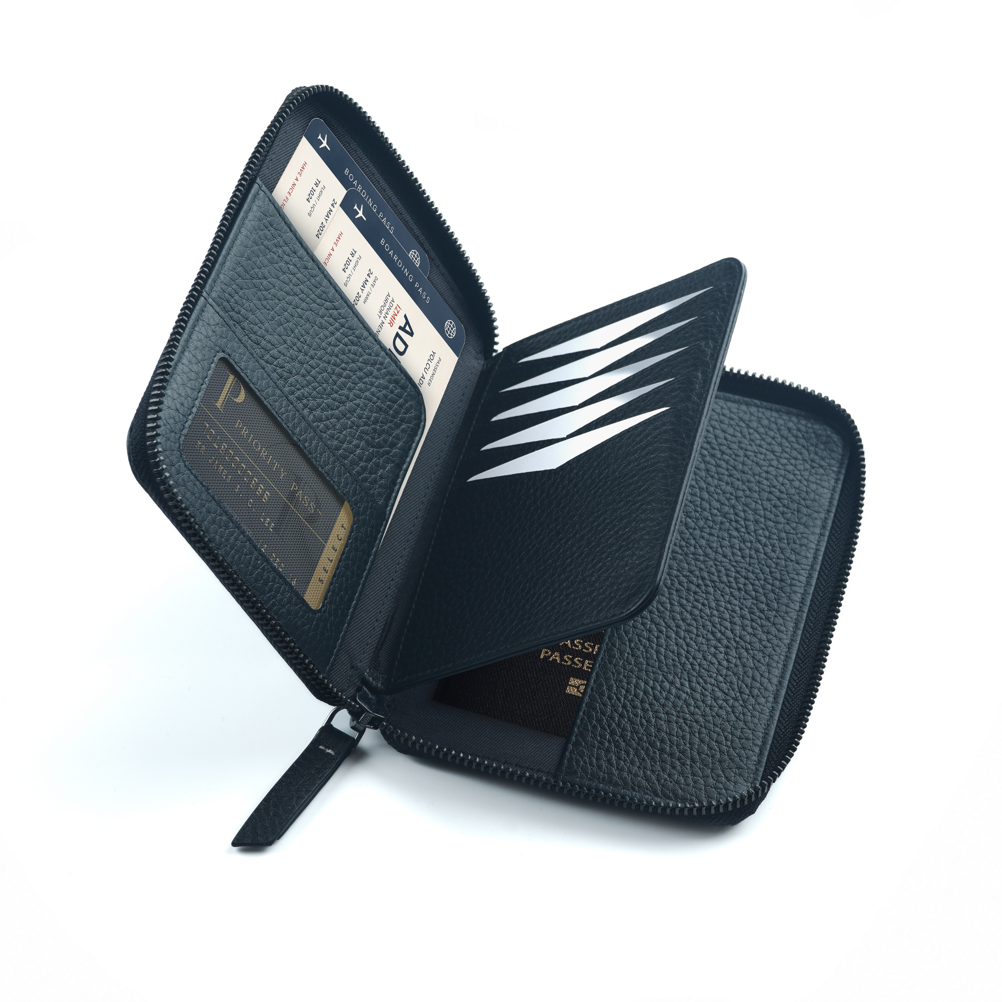 Atlas Midnight Black Passport Wallet