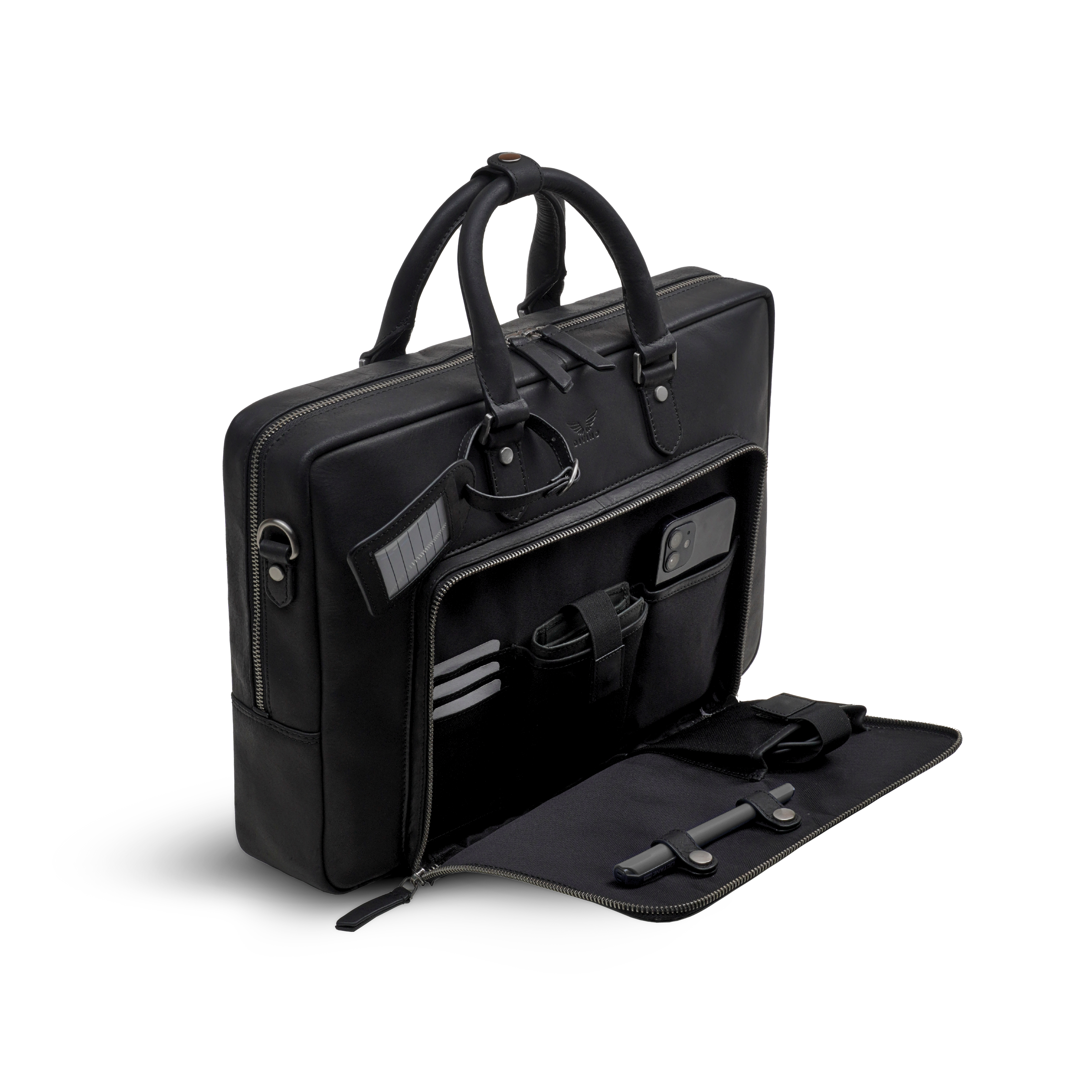 POLARIS MATTE BLACK LAPTOP BAG
