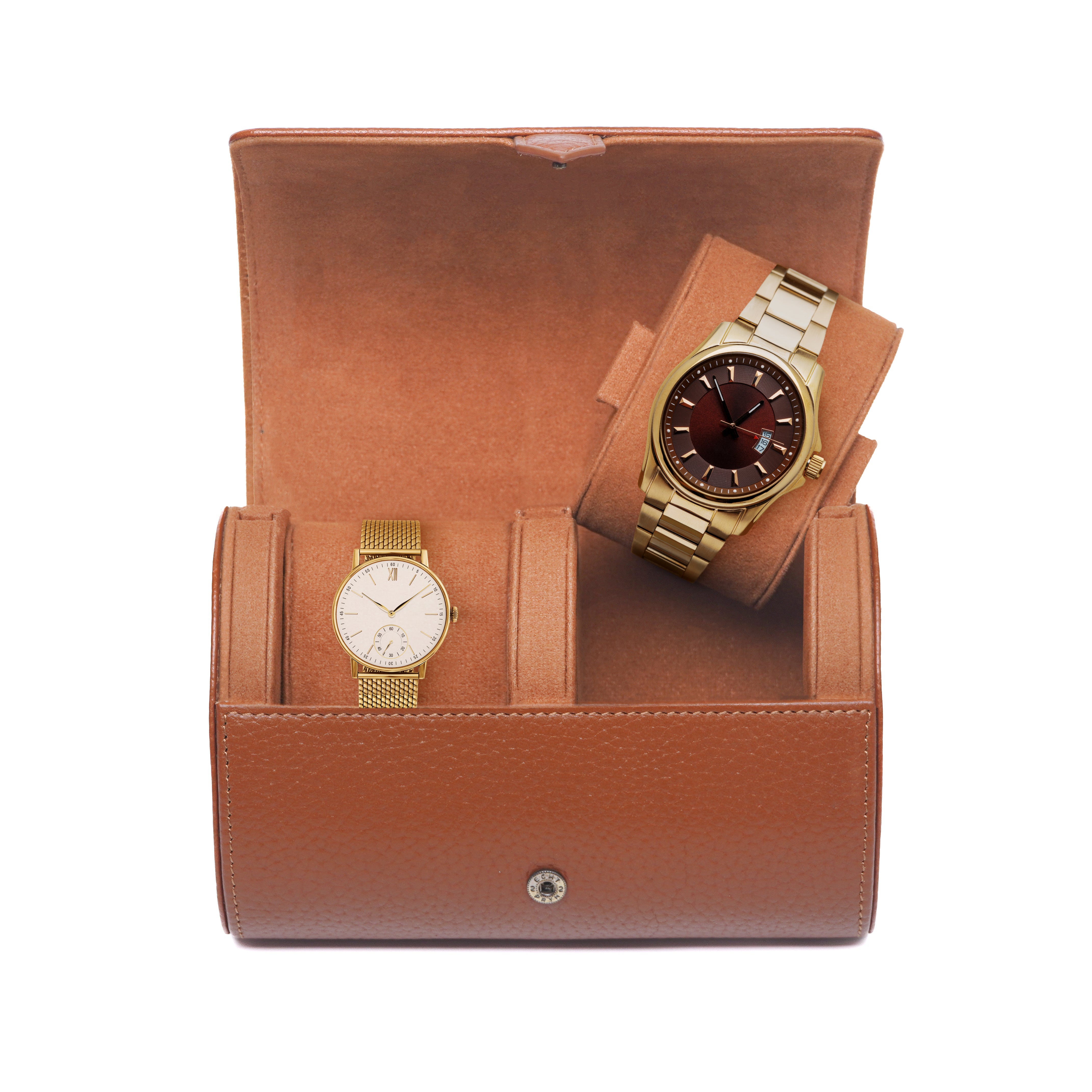 ORBIT BOURBON BROWN 2-SLOT WATCH CASE