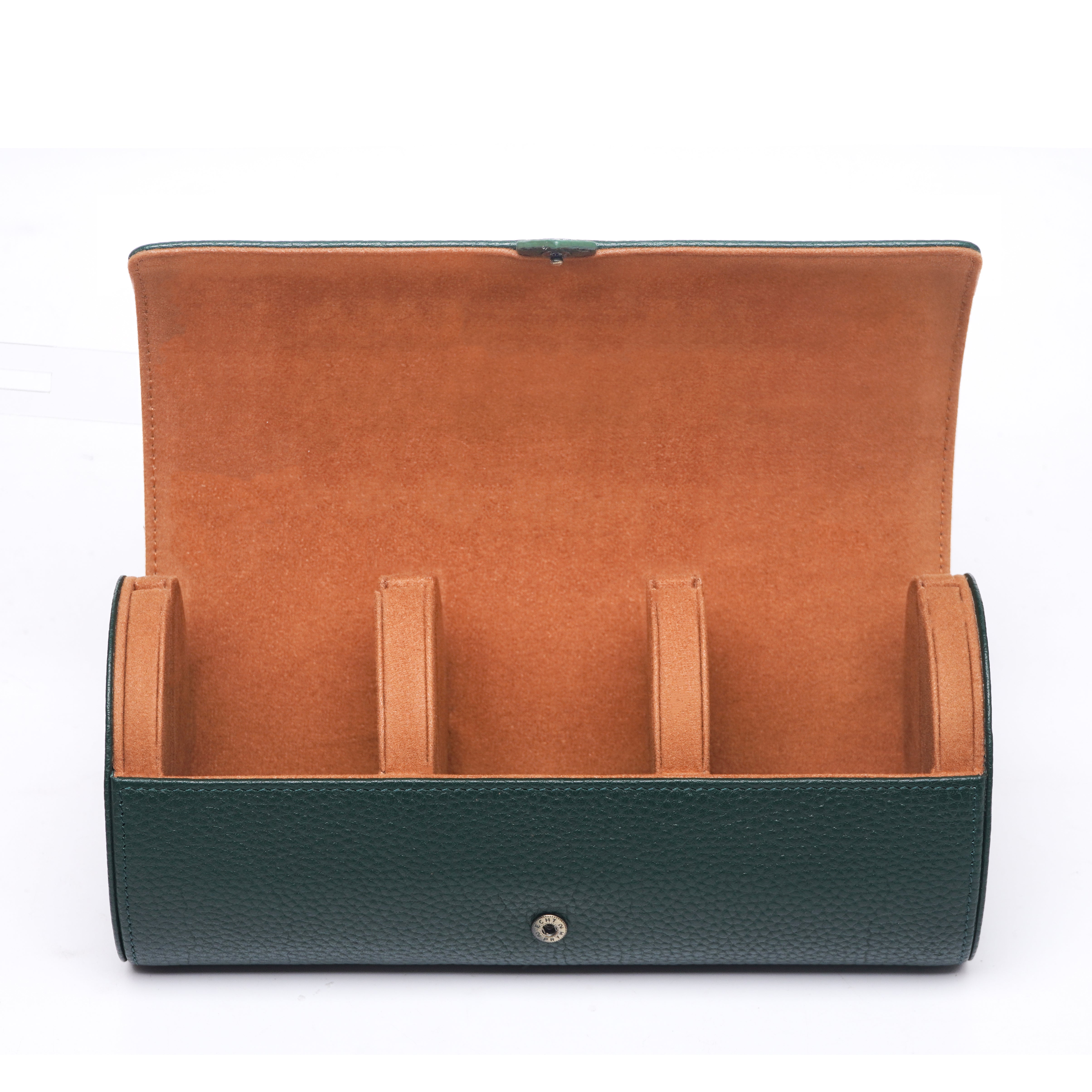 ORBIT FOREST GREEN 3-SLOT WATCH CASE