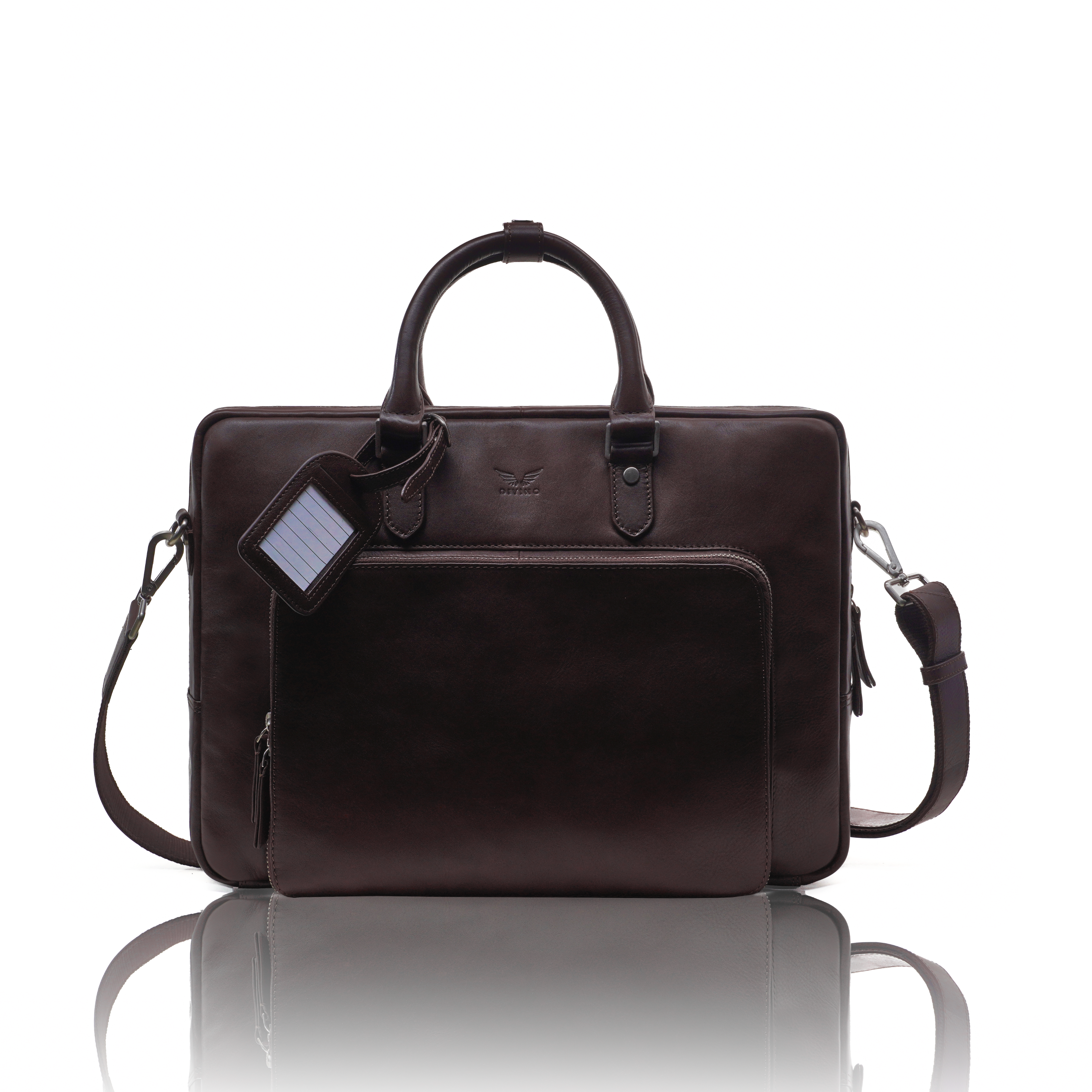 POLARIS MILLED BROWN LAPTOP BAG