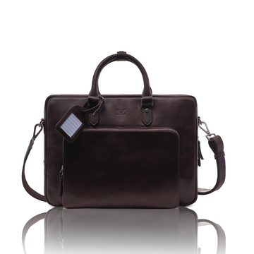 POLARIS MILLED BROWN LAPTOP BAG